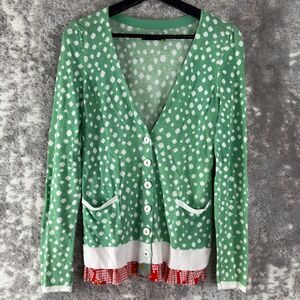 Leifsdottir Anthropologie Sz S Multi Pattern Cardigan Sweater Artsy Maximalist
